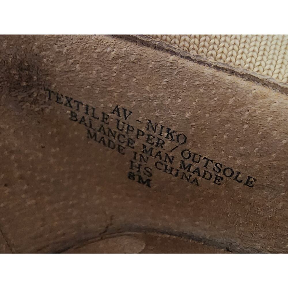 Adrienne Vittadini AV-Niko Wedge Shimmer Beige Stretch Comfort Slip-On Shoes 8M - Picture 7 of 8